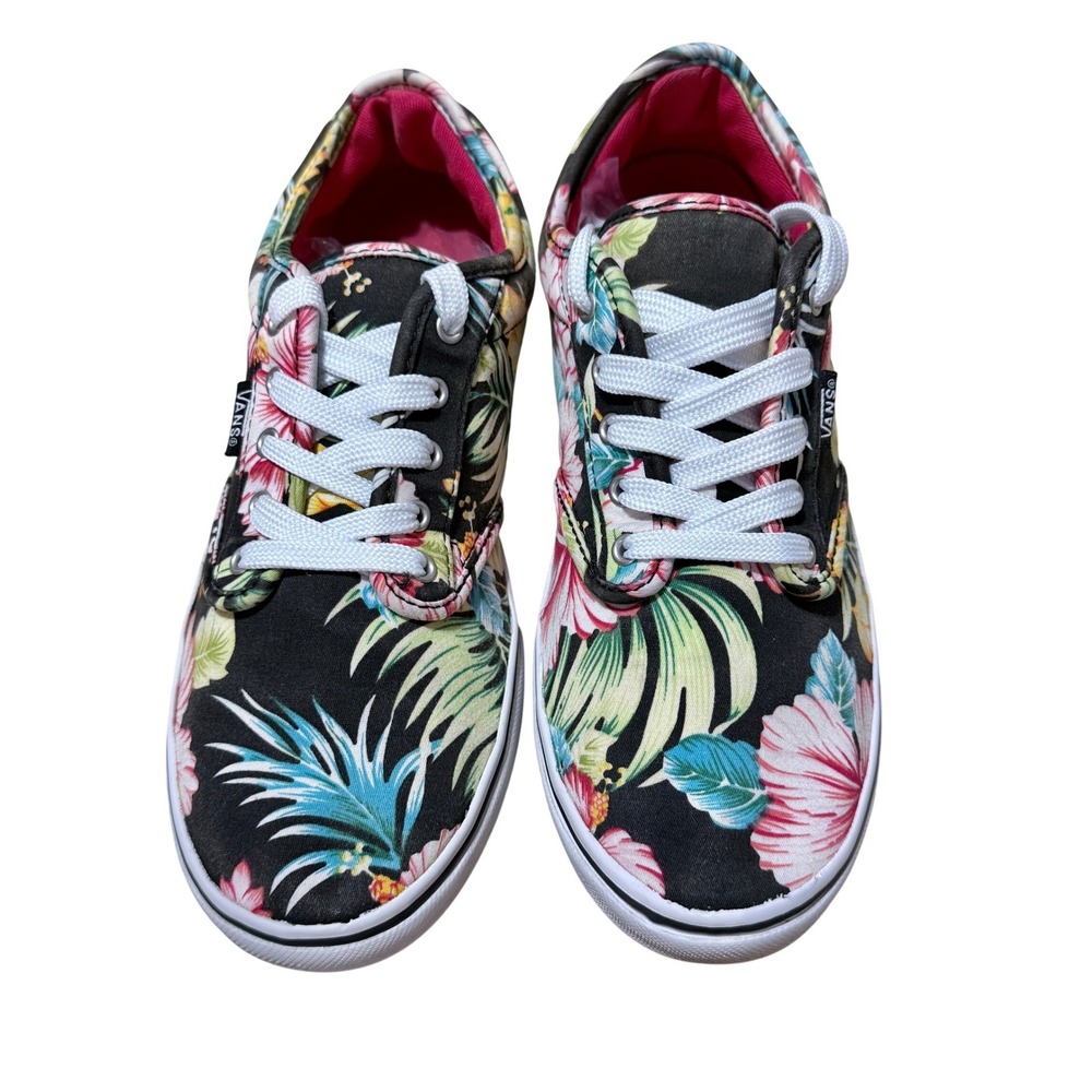 Vans Atwood Tropical Floral Low Top Sneakers Women 11.5 Men 10 ~‎ Sanitized